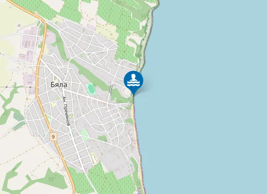Map of Бяла-Северен Плаж