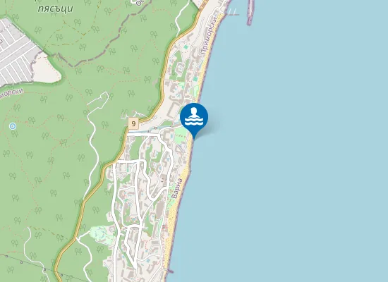 Map of Златни Пясъци-Морско Казино