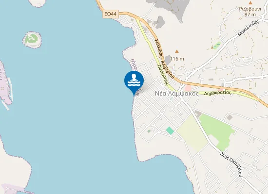 Map of NEA LAMPSAKOS