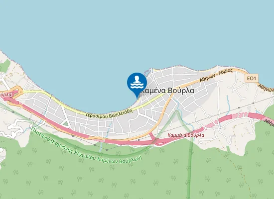 Map of KAMMENA VOURLA