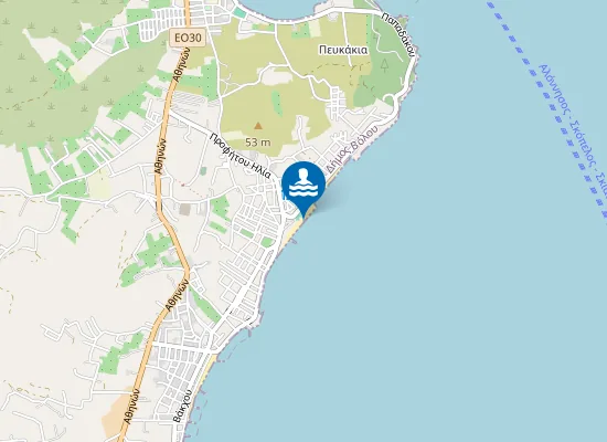 Map of PEFKAKIA - DIMOTIKI AKTI VOLOU