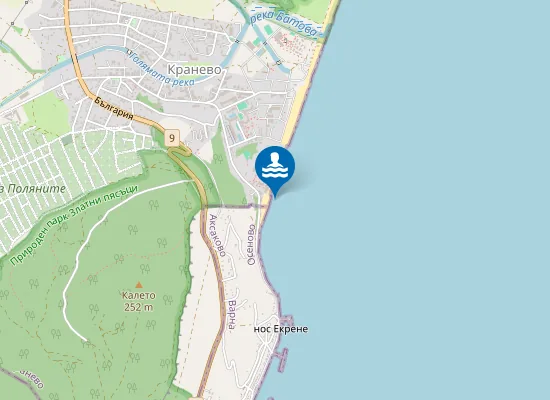 Map of Кранево-Юг