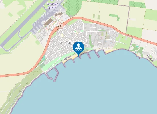 Map of Кв. Сарафово-Централен Плаж