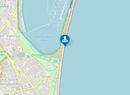 Map of Бургас-Плаж Черноморски Солници