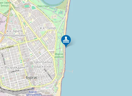 Map of Бургас-Северен Плаж