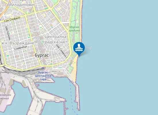 Map of Бургас-Централен Плаж