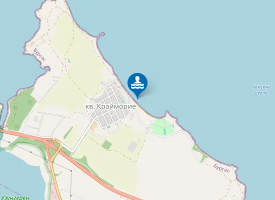 Map of Кв. Крайморие-Централен Плаж