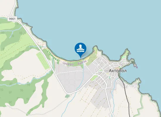 Map of Ахтопол-Централен Плаж