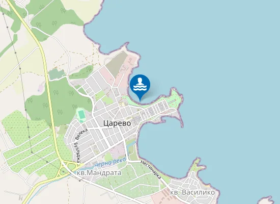 Map of Царево-Централен Плаж