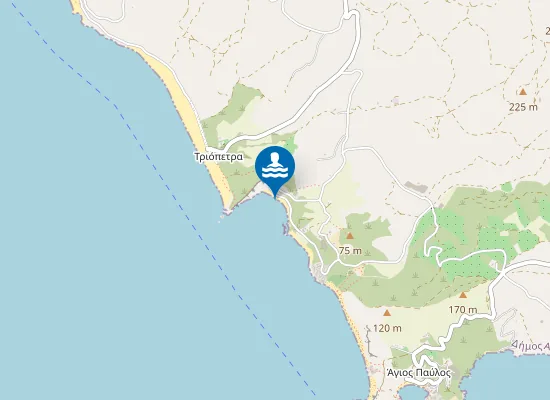 Map of AKOUMIANI GIALIA - TRIOPETRA MIKRI