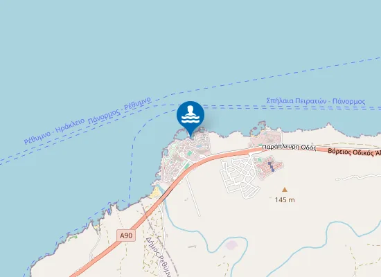 Map of PARALIA LIANOU KAVOU - LAVRIS