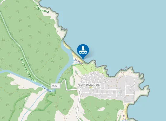 Map of Плаж-Устие На Река Велека