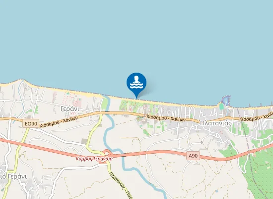 Map of GERANI - PLATANIAS