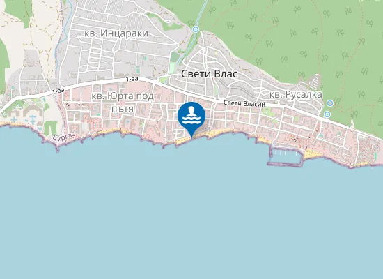 Map of Свети Влас-Централен Плаж