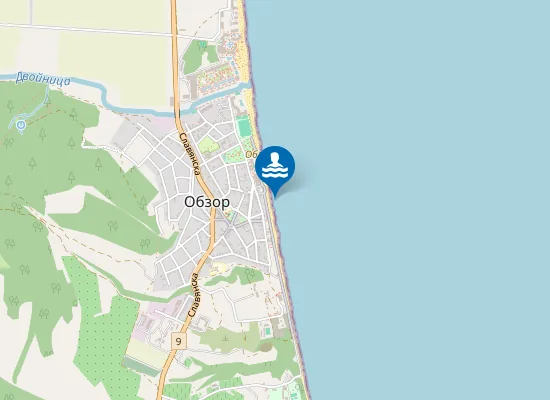 Map of Обзор-Централен Плаж