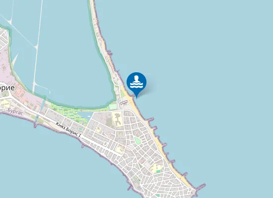 Map of Поморие-Централен Плаж