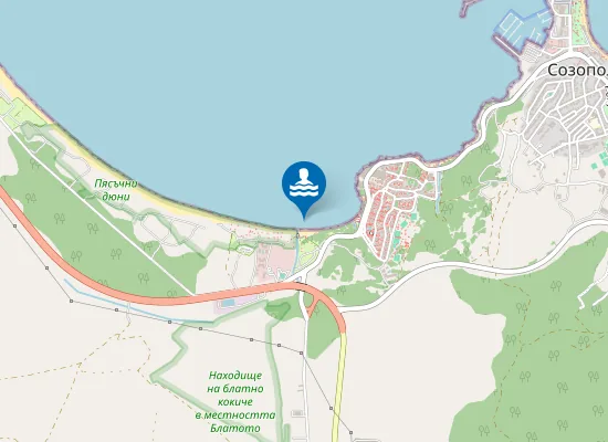 Map of Къмпинг Златна Рибка