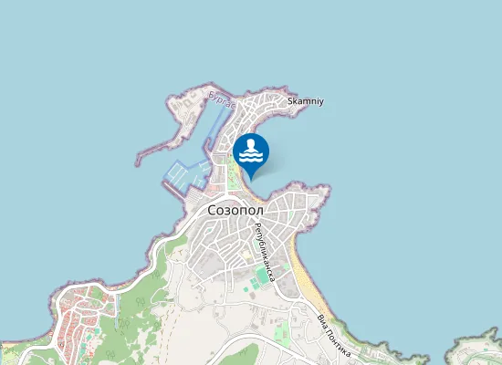 Map of Созопол-Централен Плаж