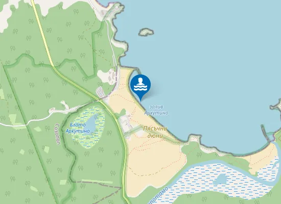 Map of Плаж Аркутино