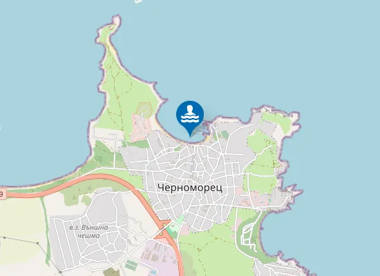 Map of Черноморец-Централен Плаж