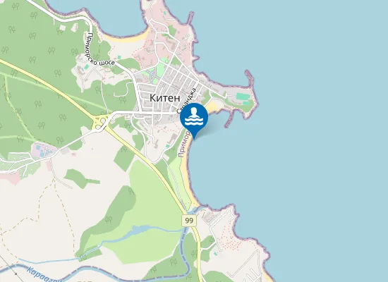 Map of Китен-Южен Плаж