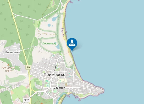Map of Приморско-Северен Плаж