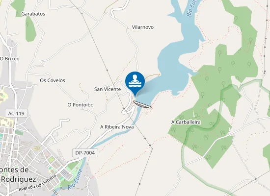 Map of Embalse Rio Eume Pontes De Garc?A Rodr?Guez (As) Pm1