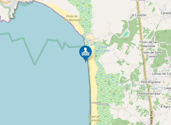 Map of PLAYA SAN MAMEDE (BOCA DO RIO) - CARNOTA PM1