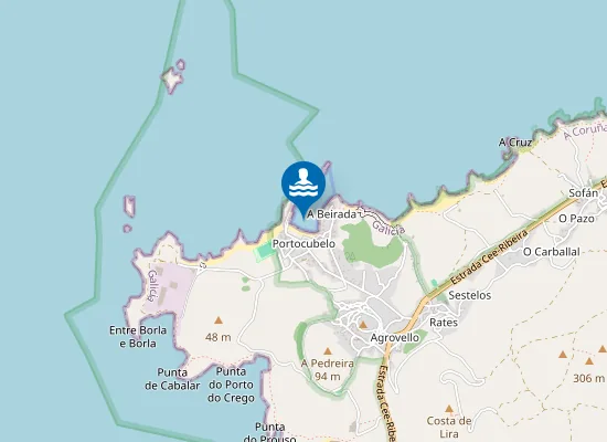Map of PLAYA PORTO CUBELO PM1