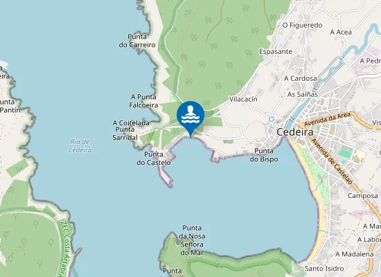 Map of PLAYA AREA LONGA - CEDEIRA PM1