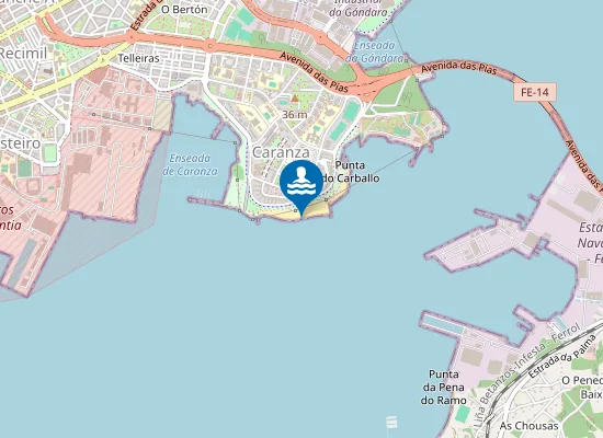 Map of PLAYA DE CARANZA PM1