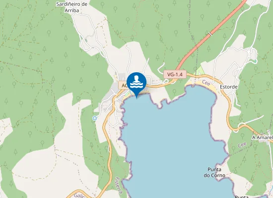 Map of PLAYA DE SARDI?EIRO PM1