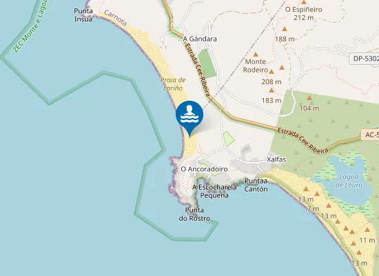 Map of PLAYA LARI?O - MUROS PM1