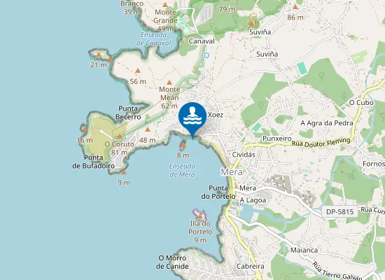 Map of PLAYA ESPI?EIRO - OLEIROS PM1