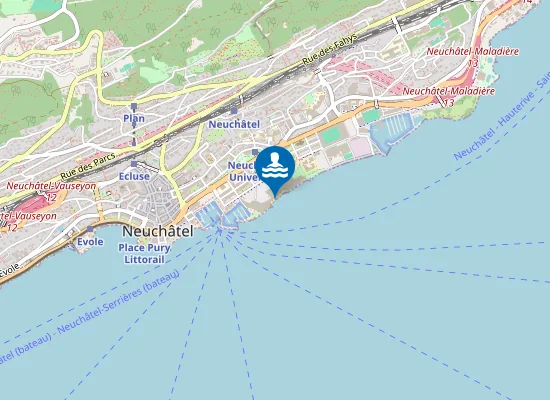 Map of PLAGE DES JEUNES-RIVES