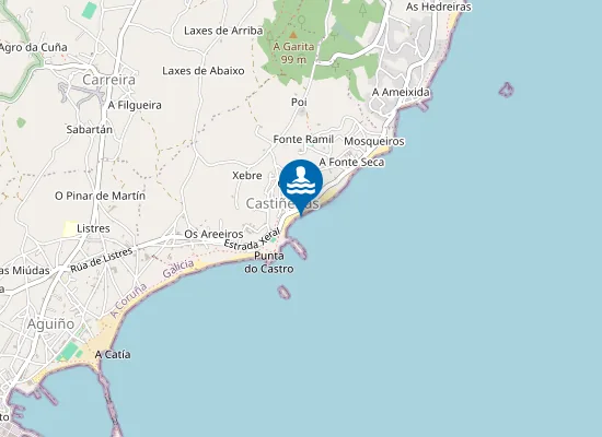 Map of PLAYA CASTI?EIRAS PM1