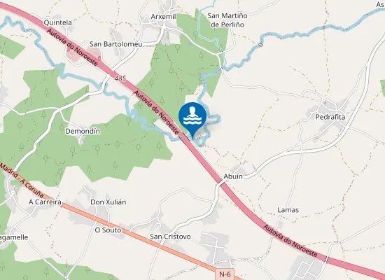 Map of RIO CHAMOSO CORGO (O) PM1