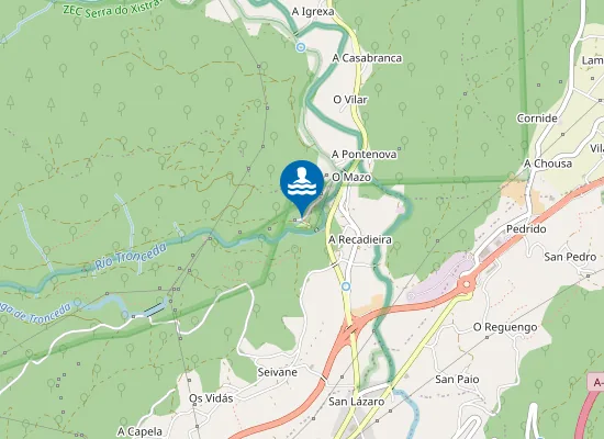 Map of RIO R?O TRONCEDA MONDO?EDO PM1