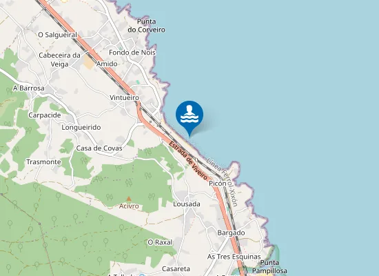 Map of PLAYA AREALONGA - FOZ PM1