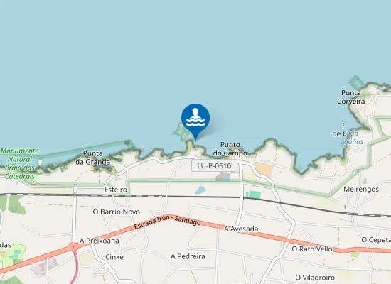 Map of PLAYA OS CASTROS - ILLAS PM1