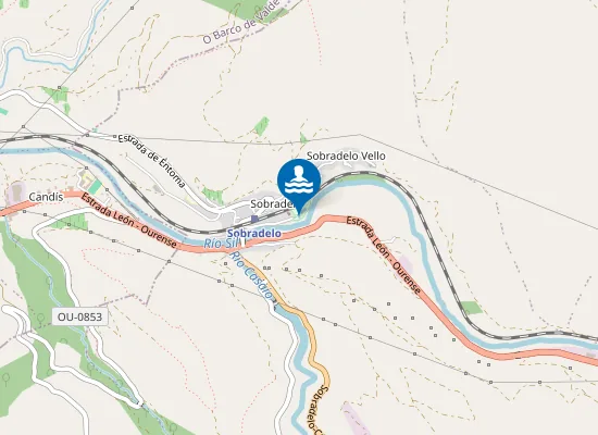 Map of PISCINA FLUVIAL SIL CARBALLEDA DE VALDEORRAS PM1