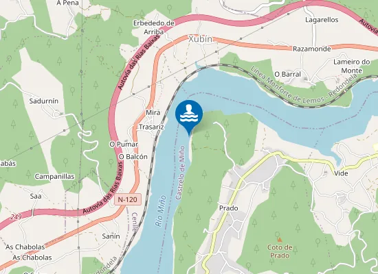 Map of RIO MI?O CASTRELO DE MI?O PM1