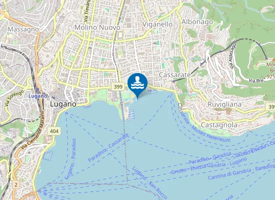 Map of Lido Bagno Spiaggia Lugano