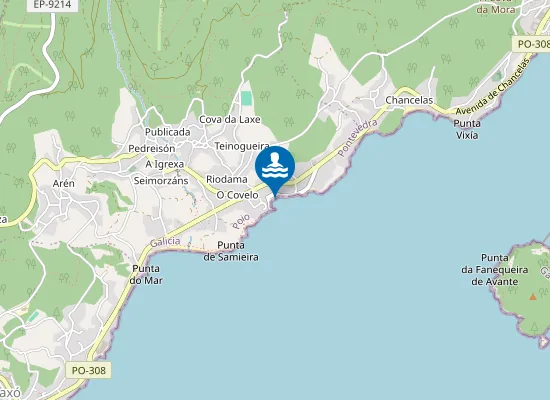 Map of PLAYA AREA DA BARCA-COVELO PM3