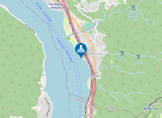 Map of Lido Comunale Melano