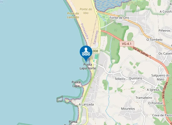 Map of PLAYA ESPI?EIRO - SANXENXO PM1