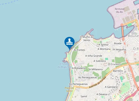 Map of PLAYA TOMBO DO GATO PM1