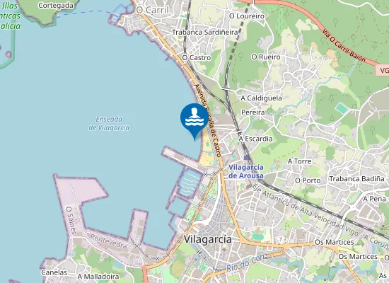 Map of PLAYA A CONCHA - V. AROUSA PM1