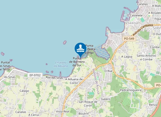 Map of PLAYA COR?N-BORREIROS PM1