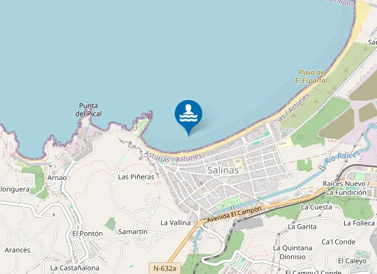 Map of PLAYA DE SALINAS PM1